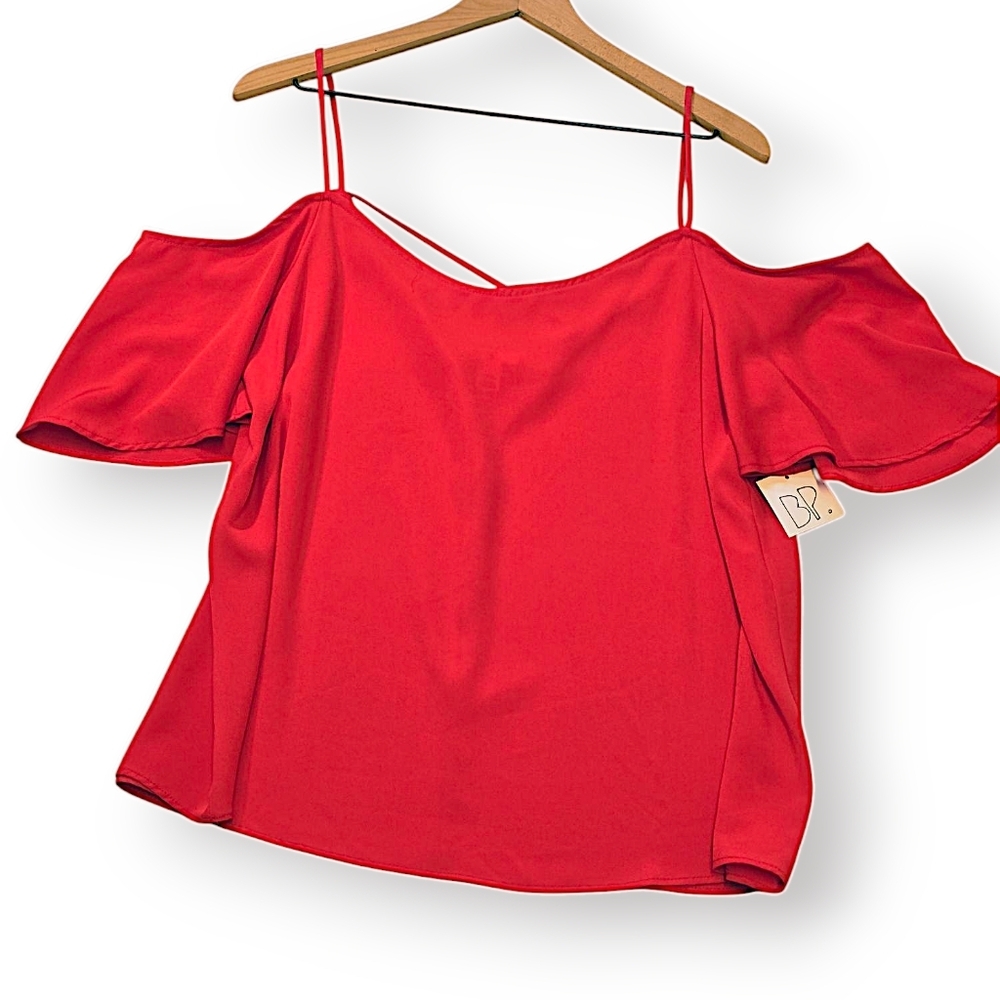 NWT! BP -Nordstrom Red Off-Shoulder Top